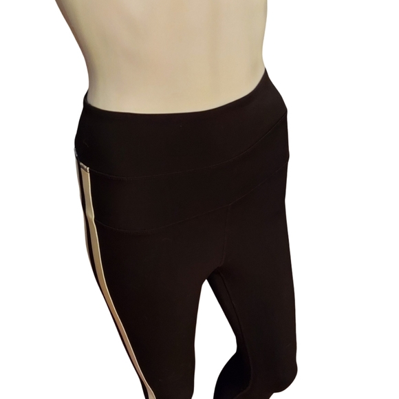 Spiritual Gangster Track Stripe Zip Ankle Compression 7/8 Leggings - Picture 3 of 16